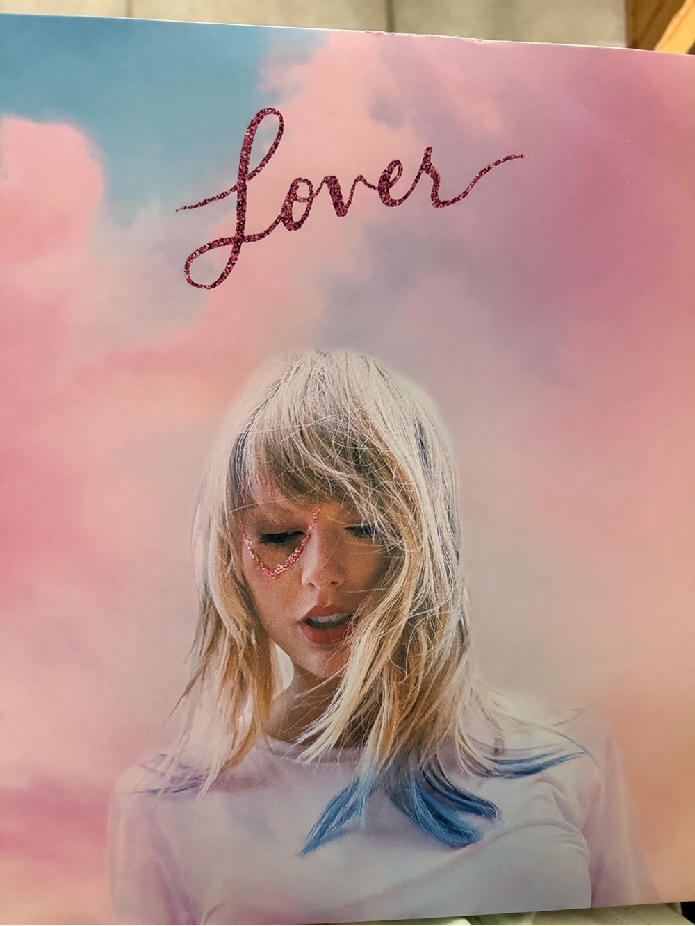 Taylor Swift 'Lover' Album Art Poster - Pastel Pink & Blue